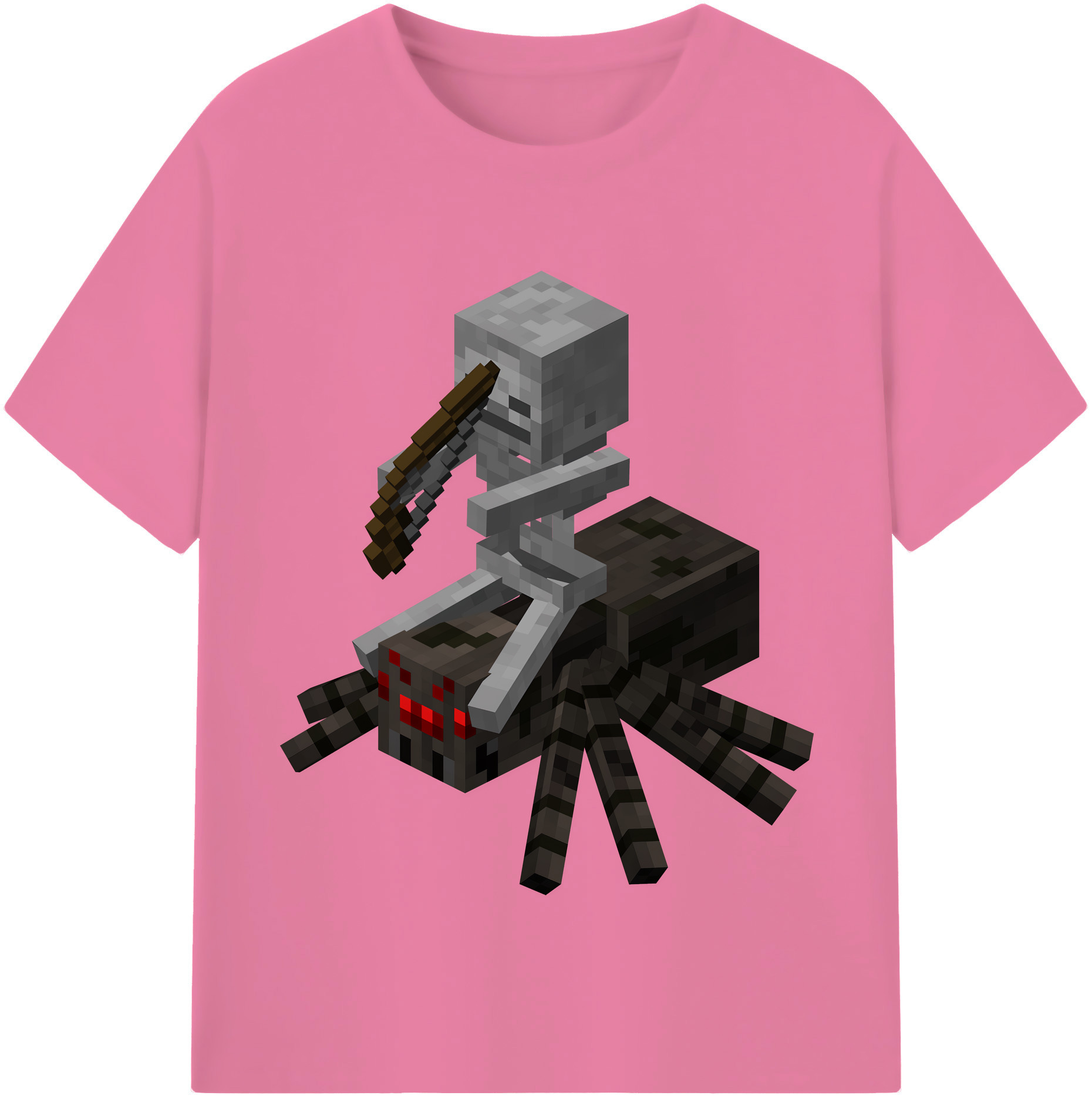 （画像用） マインクラフト ブロックの世界 Minecraft MC Block world 綿100％半袖Tシャツ（フロントプリント）